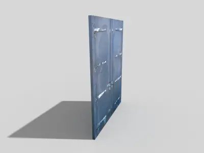 low poly door metal Low-poly 3D model