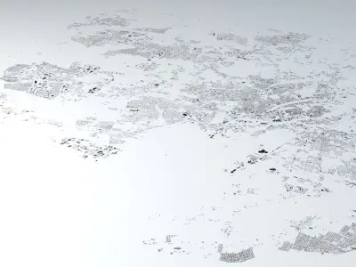 Copenhagen Streets and Buildings 3D model