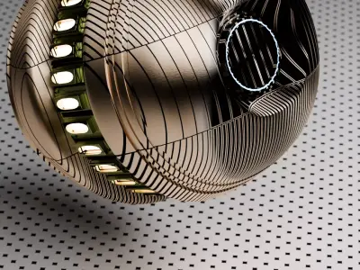 Futuristic Sci-Fi Robot Eye Low-poly 3D model