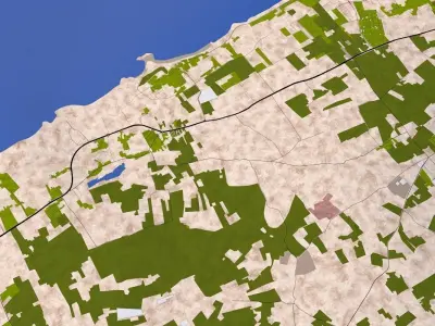 Casablanca city 2020 August data Low-poly 3D model