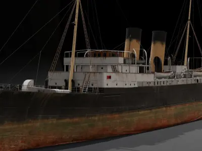 Ship Rebuilt 3D Model Low-poly 3D model