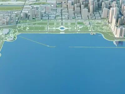 Chicago City 3D Model 3D model