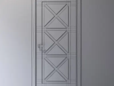 Interior door in classic style 3D model