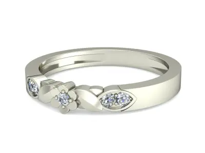 Women Ring  Render 3dm STL OBJ FBX Details 3D print model 399