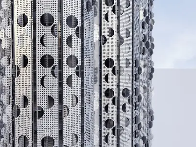 Futuristic building 9 3D model