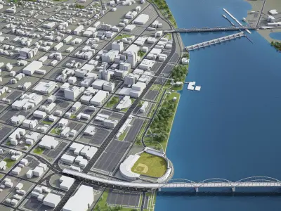 Davenport Low-poly 3D model