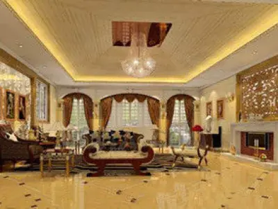 living room interior 3d model 3D model purchase