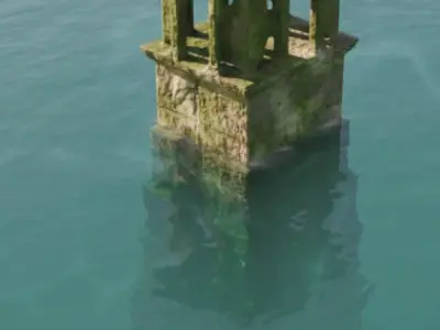 Crystal Water Tower Torre de Agua Cristalina  3D model