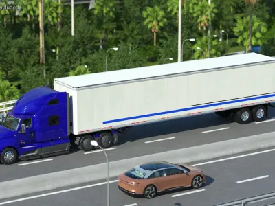  International LT625 with Semi Trailer 
