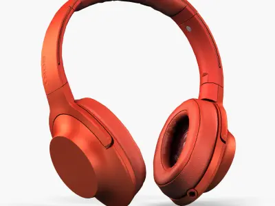 Sony MDR-100AAP headphones Low-poly 3D model