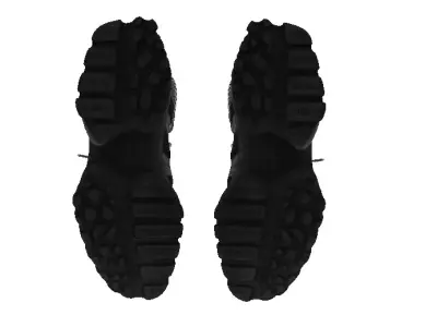 Cyberpunk Techwear scifi future army military combat boot Low-poly 3D model