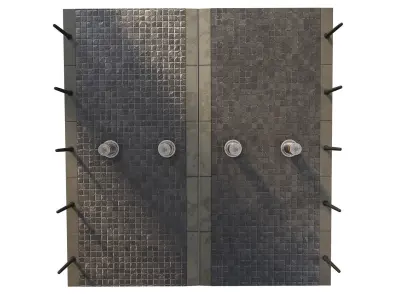 Road with bollards 3D model