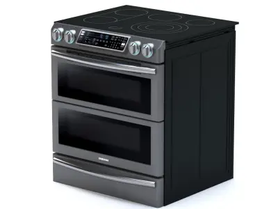 Samsung Slide-In Electric Flex Duo Range With Dual Door 3D model