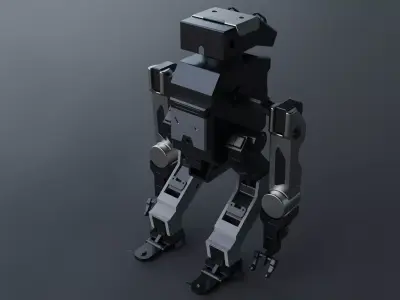 robotic mech scifi planet  3D model