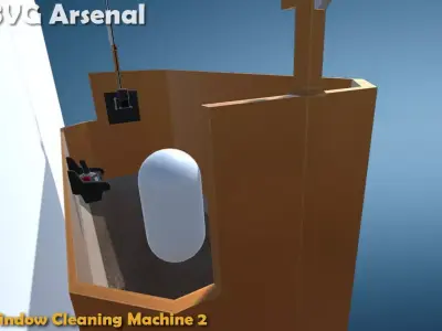 Window Cleaning Machine 2 - HQ Low-poly 3D model