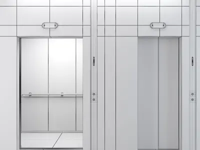 Elevator with interior 2   3D model