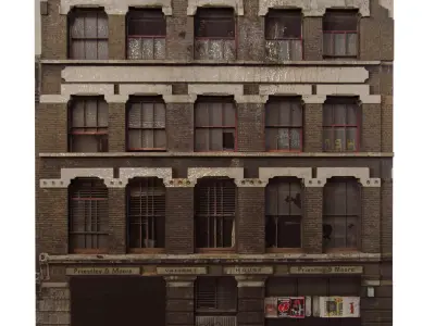 Derelict wall-1 3D model