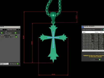 Cross Light Gold 3CP033 3DM STL 3D model