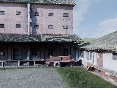 Factory Backyard - BLENDER scene 3D model