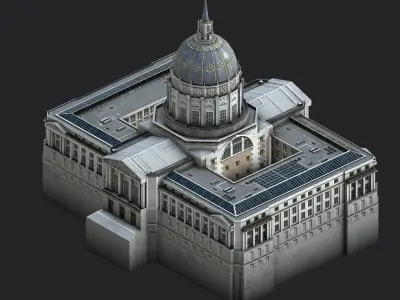 San Francisco City Hall Low-poly 3D model