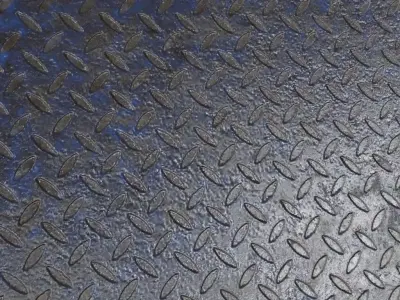 Dirty Rusty Treadplate PBR Seamless Texture