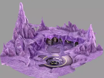Battlestar - Icefield rupture ice surface 01 3D model