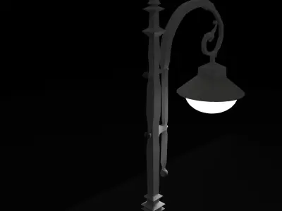 Street light PBR low-poly game ready Free low-poly 3D model