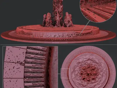  Large Water Fountains  3D model