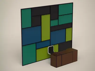 Office furniture 3D model