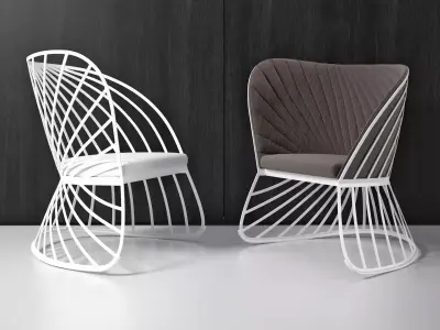 Sol two chairs with cushion 3D model