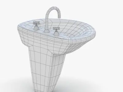 1613 - Sink Low-poly 3D model