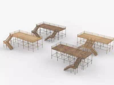 modular scaffolding set 3D model