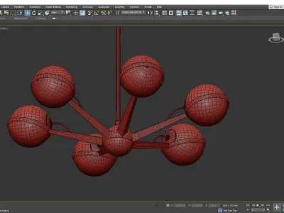 Ace Chandelier Low-poly 3D model