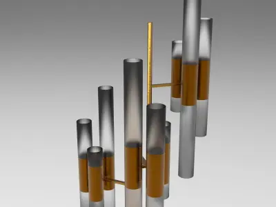 Floor Lamp Low-poly 3D model 30