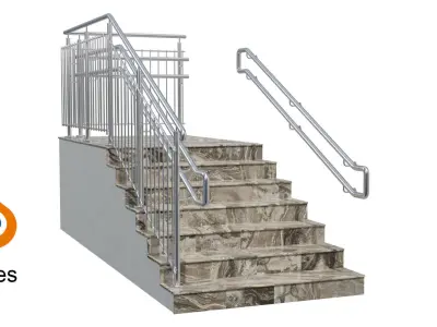Stairs railing  3D model