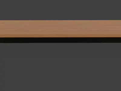 Wooden Park Bench 3D Model 3D model