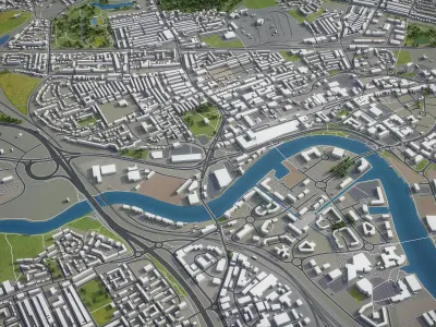 Sunderland Low-poly 3D model