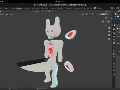 TORIOD humanoid Low-poly 3D model