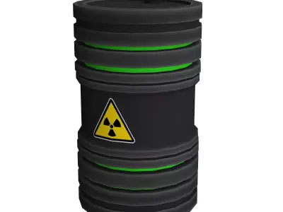 Barrel SCI FI 3d model Low-poly 3D model