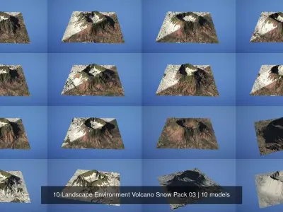 10 Landscape Environment Volcano Snow Pack 03