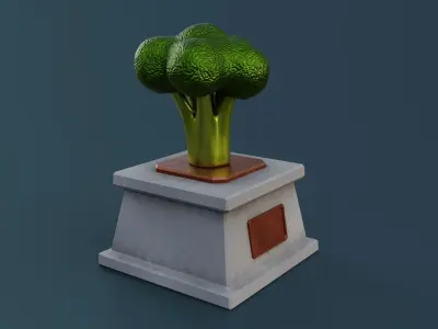 Broccoli Monument Low-poly 3D model