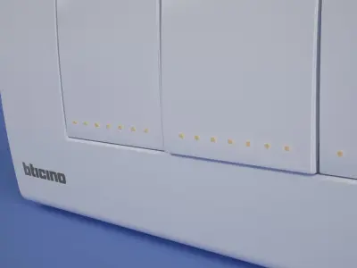 Socket power switch Interruttore bticino livinglight quadra 3D model