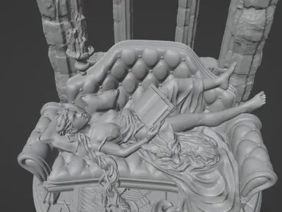 Window Seat Princess Figure 3D print model