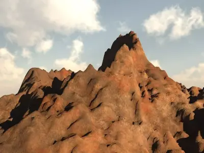 Prehistoric Volcano Low Poly Low-poly 3D model