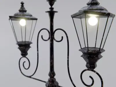 Old Street Lamp Post  3D model