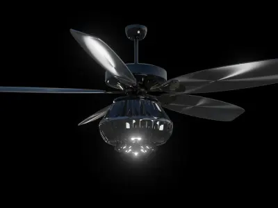 Crystal Fan Low-poly 3D model