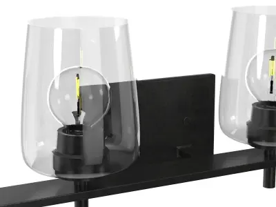 Calais Collection Four-Light New Traditional Matte Black 3D model