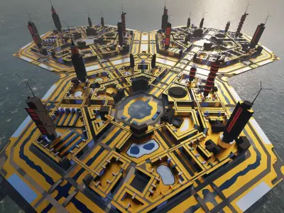 City-modern city- urban 3D model 7