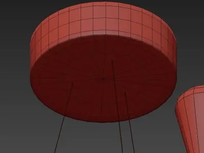 Gold Stick Chandelier 3D model