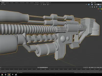 sci-fi weapon 3D model